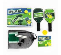 Gift Republic Ensemble de pickleball de bureau - Mini terrain de pickleball de table avec 2 pagaies, 1 balle et filet - Jeu de table portable amusant pour enfants et adultes, idée pour la maison ou le
