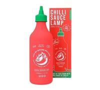 Gift Republic Lampe en silicone en forme de bouteille de sauce chili - Lampe de bureau tactile tendance - Lampe de décoration de chambre à coucher - Lumière en silicone souple rechargeable par USB