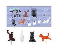 Gift Republic Mini Pot de Fleurs pour Chats de Yoga, Multicolore, 1