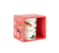 Gift Republic Mug How to Speak Dog - Tasse à café mignonne en céramique pour les amoureux des chiens - Guide du langage corporel amusant des chiens - Tasse fantaisie dans une boîte cadeau, blanc
