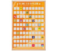 Gift Republic Poster 100 Things To Do For Wellbeing Scratch Off Bucket List - Multicolore - Pour salon - 46 x 59 cm