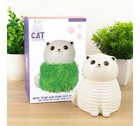 Gift Republic Pot de Fleurs Chia en céramique, Blanc, Taille M