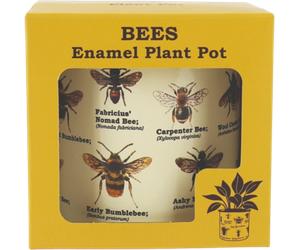 Gift Republic Pot de Fleurs en Émail Abeilles - 1 pcs