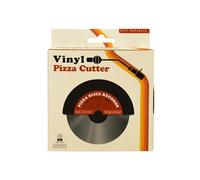 Gift Republic Roulette à pizza en vinyle - Lame de roue rétro inspirée du disque dans une boîte de présentation - Trancheuse à pizza amusante pour les fans de musique et de vinyle - Idée cadeau de