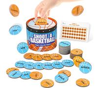 GiftAmaz Jeux de mots de vue, mots de vue de basket-ball, cartes flash, jeux phonéniques, apprentissage à lire pour enfants, lettres de lecture éducatives, jeux d'orthographe pour la maternelle, jeux