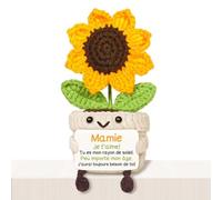 Giftasy Cadeau Mamie, Cadeau Grand Mere - Tournesol Tricoté de Soutien Emotionnel, Cadeau Anniversaire Mamie, Idee Cadeau Grand Mere, Cadeau Fete des Grand Mere Original