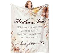 Giftasy Cadeau Meilleure Amie, Cadeau Amie Anniversaire - Idée Plaid Couverture Amitié, Cadeaux Femme Original, Cadeau Amitié Noel(157 * 132cm)