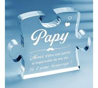 Giftasy Cadeau Papy, Cadeau Grand Pere - Puzzle Acrylique, Cadeau Anniversaire Papi, Cadeau Grand Pere Original