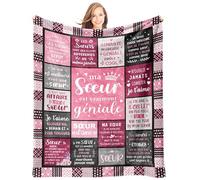 Giftasy Cadeau Soeur, Cadeau Soeur Anniversaire - Plaid Couverture Remplie de Bénédictions, Cadeau Femme Noel, Anniversaire Original, Idée Cadeaux Grande Sœurs (157 * 132cm)