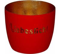 Giftcompany Geschenke Vertriebsgesellschaft mbH Madras Photophore M Photophore d'amour rouge/or 8,5cm