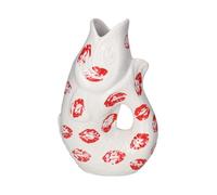 Giftcompany Monsieur Carafon Vase / Carafe Poisson S Lips Blanc/Rouge 1,2 l