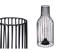 GIFTDECOR Lampara Forja con Bombilla Forma Botella Negro