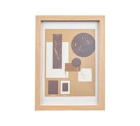Giftdecor Porte-photo mural en bois avec passe-partout 18x24 cm couleur naturelle (Set de 12)