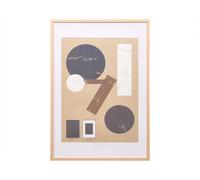 Giftdecor Porte-photo mural en bois avec passe-partout 50 x 70 cm, couleur naturelle (Set de 6)