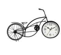 GIFTDECOR Reloj Forja Bicicleta Negro 22,5cm Ancho