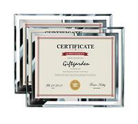 Giftgarden 8,5 x 11 Photo Certificate Document Frames Glass Photo Frame Set for Tabletop Display, Pack de 2