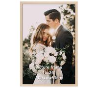 Giftgarden Cadre 40x60 cm Couleur du Bois Aluminium, Cadre Photo 40x60 Pour Encadrer Photos, Affiches, Puzzles - Suspendu ou Posé Verticalement