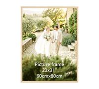 Giftgarden Cadre 60x80 cm Couleur du bois Aluminium, Cadre photo 80x60cm | Pour encadrer Photos, Affiches et Puzzles, Montage Mural Uniquement