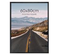 Giftgarden Cadre 60x80 cm Noir en Aluminium, Cadre 80x60 cm, Pour encadrer Photos, Affiches et Puzzles, Montage Mural Uniquement