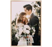 Giftgarden Cadre 61 x 91,5 cm Aluminium avec Finition Bois, Cadre 91,5 x 61 cm pour Posters, Impressions, Affiches, œuvres d'Art - Montage Mural Uniquement