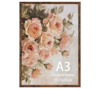 Giftgarden Cadre A3 Marron Vintage, Cadre Photo A3 pour Poster et œuvres d'art - Pour Montage Mural Horizontal ou Vertical Uniquement, Léger et Sûr, 29.7x42 cm