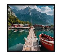 Giftgarden Cadre Photo 40x40 cm Moderne - Noir, Cadre Carré 40x40 idéal pour Affichage de Photo, Art, Diplômes, Adapté Pour Montage Mural Uniuement, Conception Légère et Sécurisée