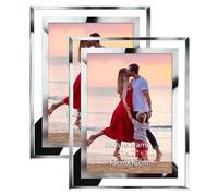 Giftgarden Cadres Photo 13x18 cm en Verre, Lot de 2 Cadre Original à Poser sur Table