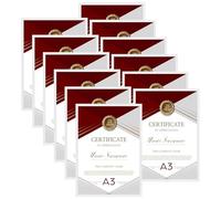 Giftgarden Lot de 12 Cadre A3 Blanc, Cadre 29,7x42 cm en PVC, Pour Certificats,Affiches, Photos, Diplômes-Uniquement Pour Accrochage Mural