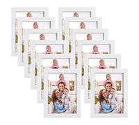 Giftgarden Lot de 12 Cadre Photo 13x18 cm, Multiple Cadre Photo Blanc Moderne, Cadre Photo Blanc Simple et Beau pour Affichage Mural ou de Table