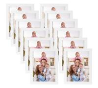 Giftgarden Lot de 12 Cadre Photo 15x20 cm, Multiple Cadre Photo Blanc Moderne, Cadre Photo Blanc Simple et Beau pour Affichage Mural ou de Table