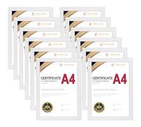 Giftgarden Lot de 12 Cadre Photo A4 (21x29.7 cm), Cadre Photo Blanc Simple et Beau pour Certificat Diplôme et Document, Sur table et à suspendre
