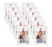 Giftgarden Lot de 12 Cadres Photo 10x15 cm, Multiple Blanc Moderne, Simple et Beau pour Affichage Mural ou de Table
