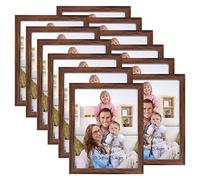 Giftgarden Lot de 12 cadres photo rustiques 20,5 x 25,5 cm (8 x 10) couleur noyer