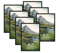 Giftgarden Lot de 7 Cadre 40x60 cm Noir en Aluminium, Cadres Photo 40x60, Pour Encadrer Photos, Affiches, Puzzles - Suspendu ou Posé Verticalement