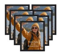 Giftgarden Lot de 7 cadres photo 25,4 x 20,3 cm pour mur ou table, noir