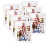 Giftgarden Lot de 7 cadres photo blancs modernes de 15,2 x 20,3 cm pour affichage mural ou de table