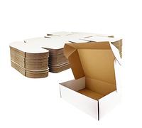 Giftgarden Maxibrief Carton Expédition Pliable 280x204x51 MM Lot de 25, Boîte en Carton Kraft pour l’expédition Postale, Blanc