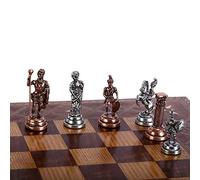 GiftHome Lot de 32 pièces d'échecs romaines en cuivre antique (seulement pièces d'échecs, King 7,1 cm, 32 pièces, à partir de 9 ans)