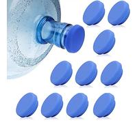 Giftik Lot de 10 bouchons de carafe d'eau de 18 litres, bouchon réutilisable en silicone anti-déversement, bouchon de rechange pour carafes d'eau de 55 mm, bleu