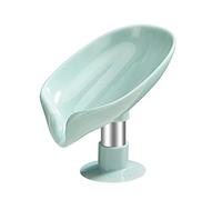 Giftik Porte-savon en forme de feuille auto-drainant, non perforé, facile à nettoyer, avec ventouse, convient pour douche, salle de bain, évier de cuisine (vert)