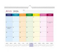 Giftinghouse Calendrier mural 2026-2027 Royaume-Uni - 31 x 21 cm - 18 mois de juillet 2026 à décembre 2027 - Calendrier académique - Jours fériés britanniques pour bureau, école, maison