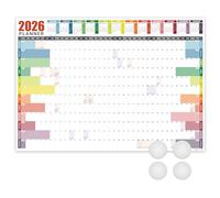 Giftinghouse Planificateur mural 2025 laminé A2 - Planificateur mural 2025 au Royaume-Uni - Calendrier mural 2025 avec autocollants de montage pour l'école, le bureau, la maison et l'école par (42 x