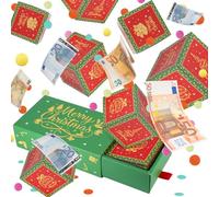 Giftota Boîte surprise pop-up de Noël avec confettis, boîte surprise de Noël mise à niveau, boîte cadeau de Noël pour parents, amoureux et amis - Vert