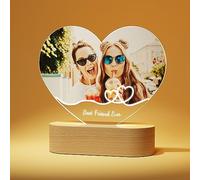 Giftove Cadeau Personnalisé Femme Amie - Lampe Cadre Photo en Verre - Cadeau pour Couple Copain Copine Original - Idee Cadeau de Saint Valentin Anniversaire