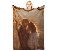 Giftove Idee Cadeau Femme Noel, Plaid Personnalisé avec Photo, Cadeau Personnalisé pour Couple Copine Copain Soeur Homme et Amie de Noël,St Valentin,Anniversaire, Couverture Personnalisée, Plaid Noel