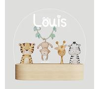 Giftove Veilleuse Bébé Personnalisé avec Prénom & Date - Cadeau Naissance Garcon et Fille Original - Idee Cadeau de Nouveau né & Bapteme - Cadeau Bebe Naissance - Deco Chambre Bebe/Enfant - Lampe Bebe