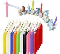 Giftpot 60 bougies, bougies colorées, bougies d'anniversaire, petites bougies pour banquet, magie, anniversaire, Saint Valentin (10 couleurs)