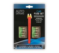 GIFTRIX Lot de 25 fusibles à lame 24 pièces (5 A/10 A/15 A/20 A/25 A/30 A) + outil extracteur | 12 V/24 V automobile | Voiture, camion, camionnette, moto, camping-car, bateau
