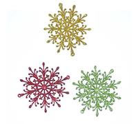 Gifts 4 All Occasions Limited SHATCHI Lot de 3 Flocons de Neige pailletés à Suspendre pour Sapin de Noël