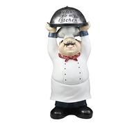 Gifts & Decors Statue de Chef de bistrot Ebros Master Tenant Un dôme Fondant 35,6 cm de Haut avec Inscription « Welcome to My Kitchen »